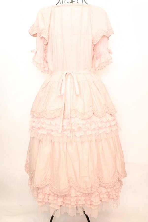 画像5: PINK HOUSE / フロッキードットチュール使いワンピース  ピンク O-25-09-04-1023-LO-OP-OW-OS (5)