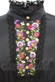 画像2: 菫コルセット / ビジューとリボン刺繍のドレス  クロ O-25-09-04-1024-LO-OP-OW-OS (2)