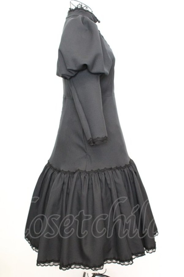 画像3: 菫コルセット / ビジューとリボン刺繍のドレス  クロ O-25-09-04-1024-LO-OP-OW-OS (3)