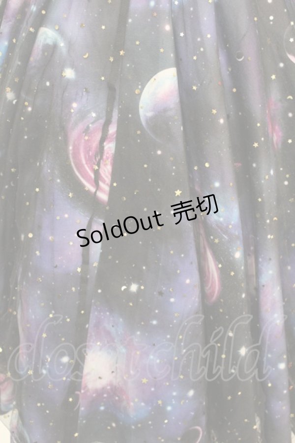画像3: Favorite / 宇宙柄×星空チュールワンピース  ブラックｘブルー O-25-09-04-1026-LO-OP-YM-OS (3)