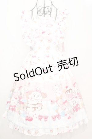 画像: axes femme kawaii / ダイナーカフェジャンパースカート M シロ O-25-09-04-1029-AX-OP-YM-OS