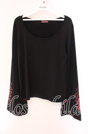 画像: Qutie Frash / 2020プレミアム-金華-インナーTシャツ  ブラック×レッド O-25-09-04-063-QU-TO-OW-OS