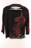 画像1: Qutie Frash / 8分袖インナーT  ブラック×レッド O-25-09-04-065-QU-TO-OW-OS (1)