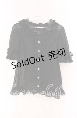 画像: Angelic Pretty / Cute Ribbonシフォンブラウス  クロ O-25-09-04-066-AP-BL-YM-OS