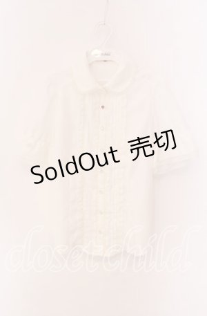 画像: axes femme POETIQUE / フリルスリーブ半袖ブラウス  シロ O-25-09-04-075-AX-BL-IG-OS