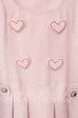 画像2: MILK / ハートボタンサロペットジャンパースカート  ピンク O-25-09-04-078-ML-OP-IG-OS (2)