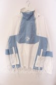 画像1: ililil / ぬたコラボ切り替えデザイン猫耳アノラックパーカー  ブルーｘホワイト O-25-09-04-079-PU-TO-YM-OS (1)
