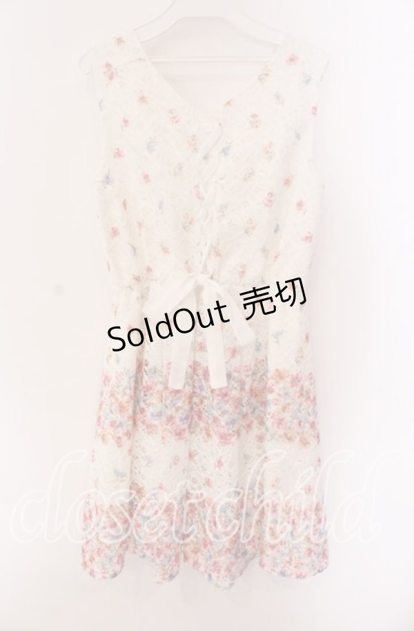 画像3: 【SALE】LIZ LISA / レースボーダーフラワーワンピース  シロ O-25-09-04-082-LO-OP-IG-ZT057 (3)