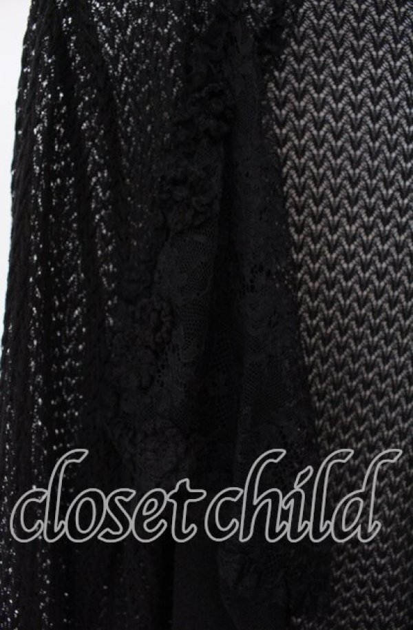 画像2: INGEBORG / レース配色トッパーボレロ 11 クロ O-25-09-04-085-LO-TO-IG-ZT021 (2)