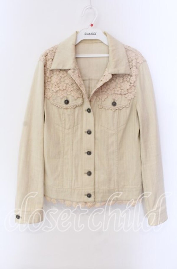 画像1: 【SALE】INGEBORG / レース配色ジャケット 11 ベージュ O-25-09-04-086-LO-JA-IG-ZT014 (1)