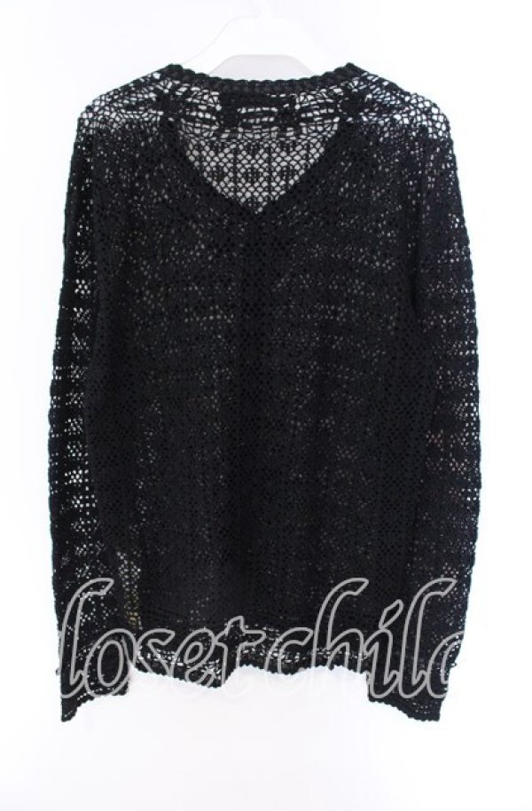 画像3: 【SALE】INGEBORG / リボン通し編みカーディガン  クロ O-25-09-04-093-LO-TO-IG-ZT011 (3)