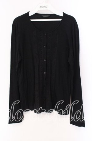 画像: INGEBORG / レース配色カーディガン 11 クロ O-25-09-04-097-LO-TO-IG-OS