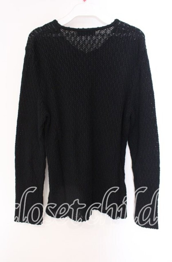 画像3: INGEBORG / うさぎボタン編みカーディガン  クロ O-25-09-04-098-LO-TO-IG-ZT011 (3)