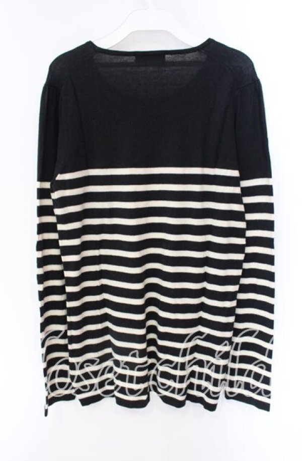 画像2: 【SALE】INGEBORG / ボーダーニットソー 11 クロ O-25-09-04-100-LO-TO-IG-ZT011 (2)