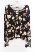 画像1: INGEBORG / いぬばらプリントカットソー 11 クロ O-25-09-04-111-LO-TO-IG-ZT011 (1)