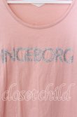 画像2: INGEBORG / ラメブレードロゴカットソー  ピンク O-25-09-04-117-LO-TO-IG-ZT091 (2)