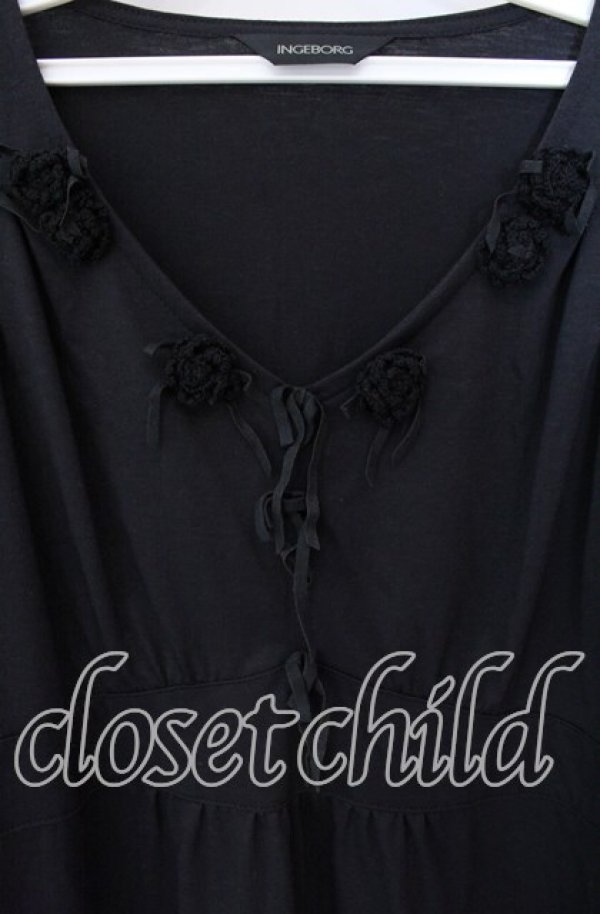 画像2: INGEBORG / モチーフレザーコードチュニック 11 クロ O-25-09-04-121-LO-TO-IG-ZI (2)