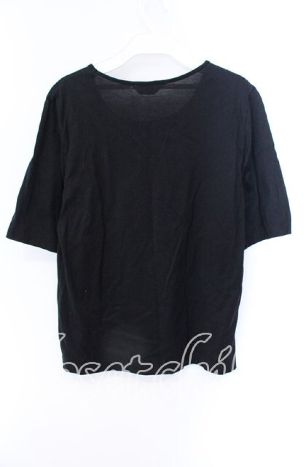 画像3: 【SALE】INGEBORG / カメリアプリントTシャツ 13 クロ O-25-09-04-123-LO-TS-IG-ZT081 (3)