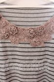 画像2: INGEBORG / ニット配色ボーダーカットソー 4（11号） グレー O-25-09-04-124-LO-TO-IG-ZI (2)