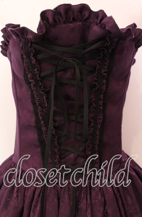 画像2: ATELIER PIERROT / バッスルコルセットドレス  パープル O-25-09-04-011-EL-SK-IG-OS (2)