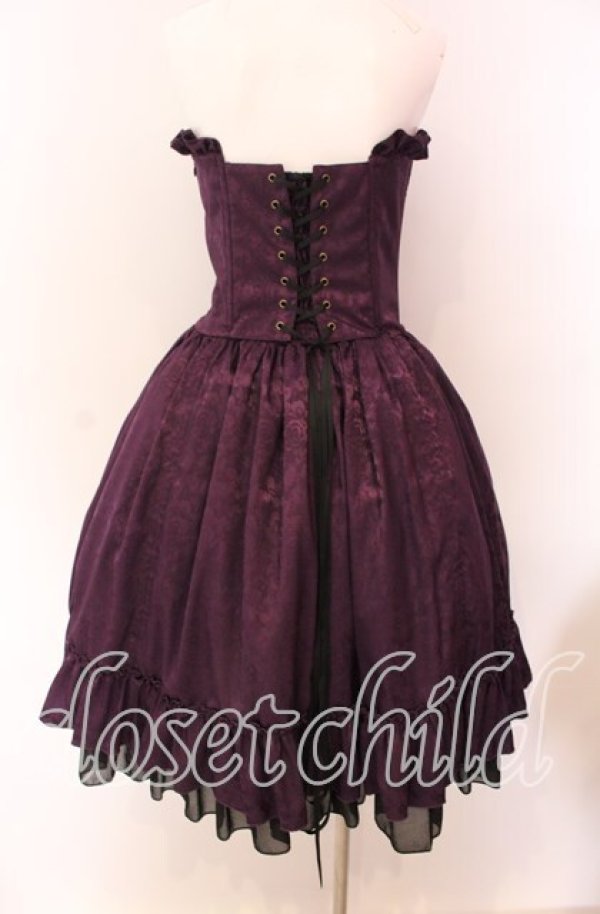 画像4: ATELIER PIERROT / バッスルコルセットドレス  パープル O-25-09-04-011-EL-SK-IG-OS (4)