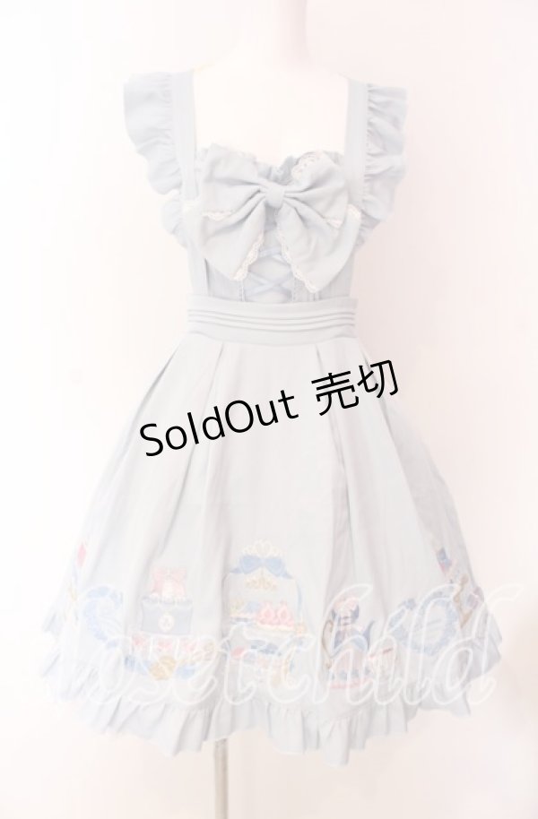 画像1: Amavel / Princess Afternoon tea Party ジャンパースカート F ブルー O-25-09-04-012-CA-OP-YM-OS (1)