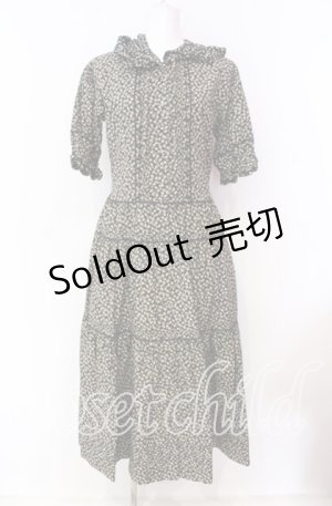 画像: 【SALE】PINK HOUSE / 小花柄フードワンピース  クロ O-25-09-04-016-LO-OP-IG-ZT078