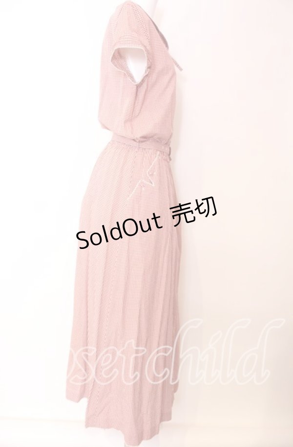 画像3: INGEBORG / チェック柄ロングワンピース  アカギンガム O-25-09-04-018-LO-OP-IG-OS (3)