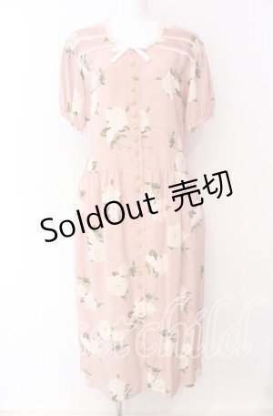 画像: PINK HOUSE / ドットローズタックワンピース  ピンク O-25-09-04-019-LO-OP-IG-OS
