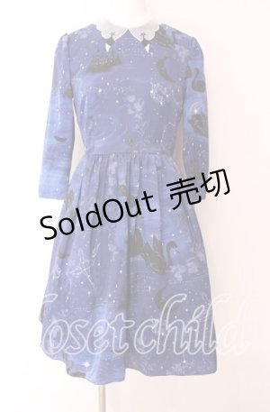 画像: MILK / スワンレイクドレス  ナイトブルー×ブラックスワン O-25-09-04-022-ML-OP-OW-OS