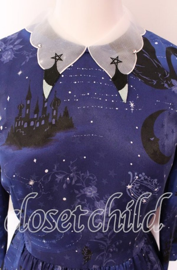 画像2: MILK / スワンレイクドレス  ナイトブルー×ブラックスワン O-25-09-04-022-ML-OP-OW-OS (2)