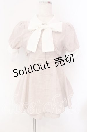画像: NOEMIE / チェックセットアップ  ピンク O-25-09-06-001-LO-OP-OW-OS