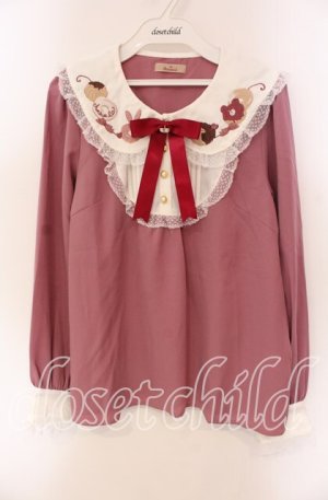 画像: Amavel / AnimalDonutsうさみみブラウス  ピンク O-25-09-06-041-CA-BL-IG-OS