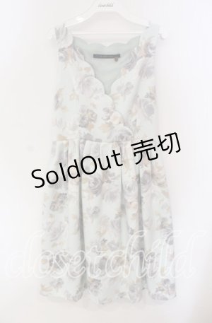 画像: an another angelus / 水彩フラワーノースリワンピース F グリーン系 O-25-09-06-046-CA-OP-OW-ZT512