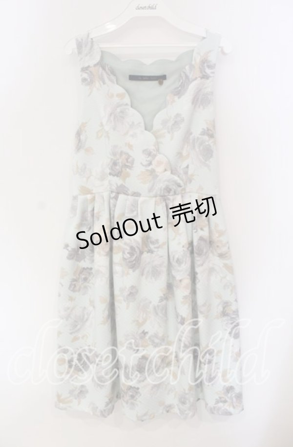 画像1: an another angelus / 水彩フラワーノースリワンピース F グリーン系 O-25-09-06-046-CA-OP-OW-ZT512 (1)