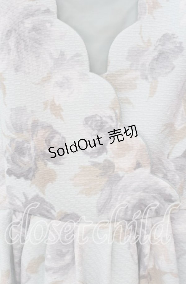 画像2: an another angelus / 水彩フラワーノースリワンピース F グリーン系 O-25-09-06-046-CA-OP-OW-ZT512 (2)