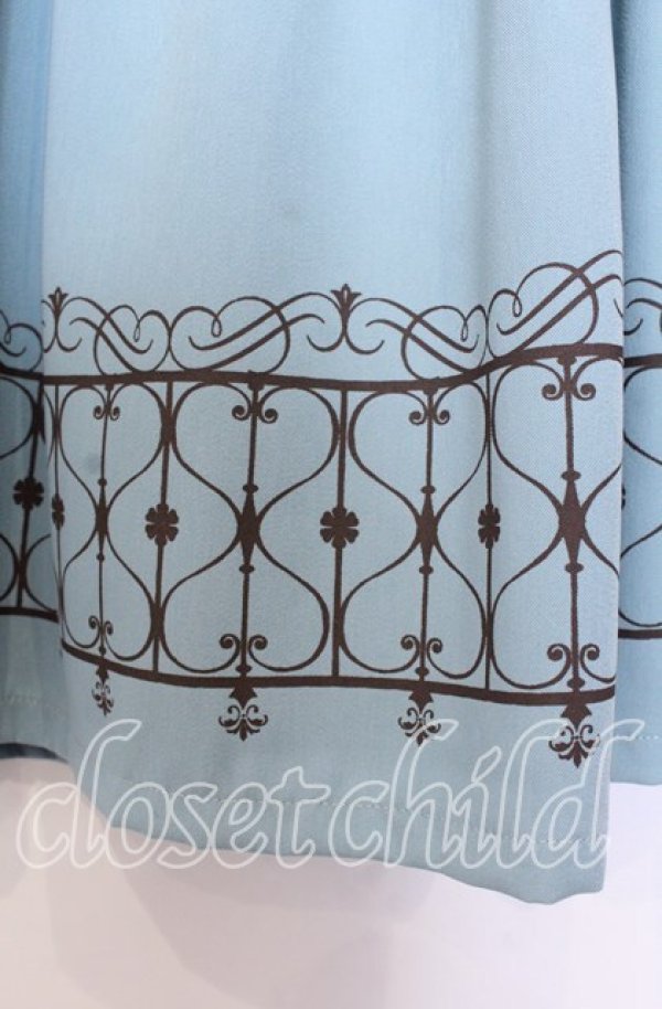 画像2: 【SALE】F&A / グログランリボンジャンパースカート F ミントブルー×ブラウン O-25-09-06-047-LO-OP-OW-ZT351 (2)