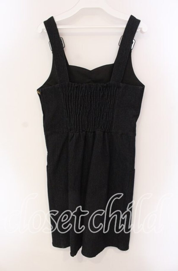 画像2: 【SALE】Fi.n.t / デニムジャンパースカート F クロ O-25-09-06-053-CA-OP-OW-ZT013 (2)