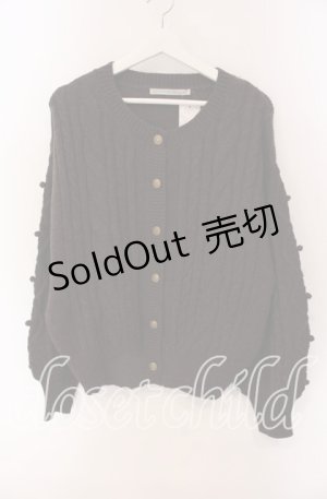画像: Maison de FLEUR Petite Robe canone / カヌレをつまむカーディガン F ダークブラウン O-25-09-06-057-EL-TO-OW-OS