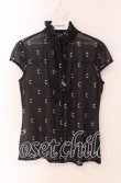 画像1: 【SALE】KILL STAR / ムーン総柄シアーブラウス S ブラック O-25-09-06-058-SL-BL-OW-ZT259 (1)
