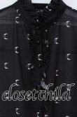 画像2: 【SALE】KILL STAR / ムーン総柄シアーブラウス S ブラック O-25-09-06-058-SL-BL-OW-ZT259 (2)