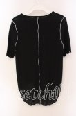 画像2: 【SALE】Candy Stripper / SEE THROUGH WAVY RIB H/S トップス 2 ブラック O-25-09-06-059-PU-TO-OW-ZT101 (2)