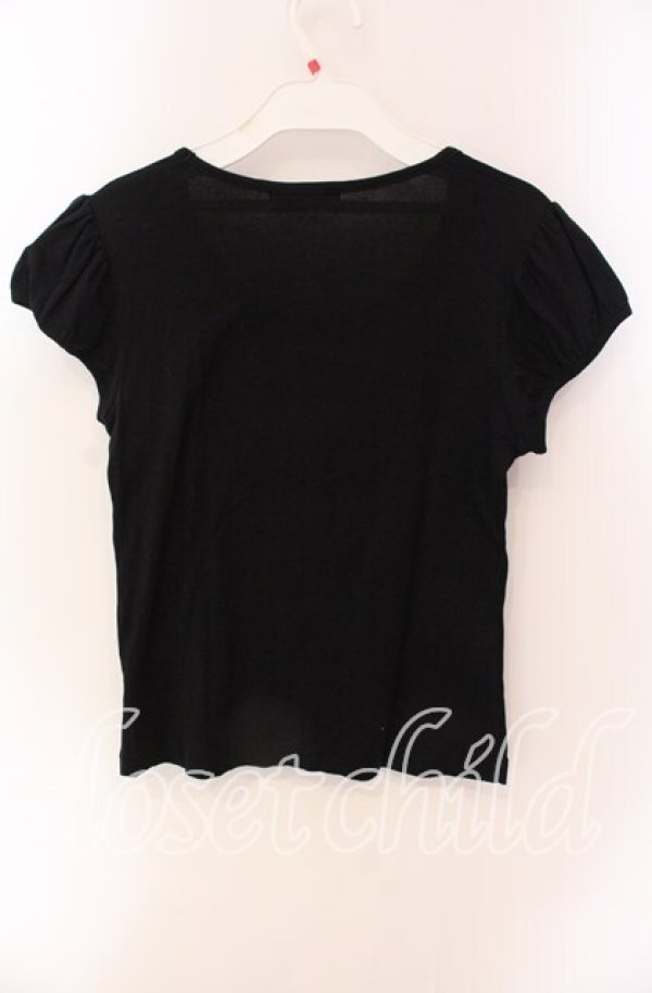 画像3: BPN / レース配色パフスリTシャツ M ブラック O-25-09-06-060-GO-TO-OW-OS (3)