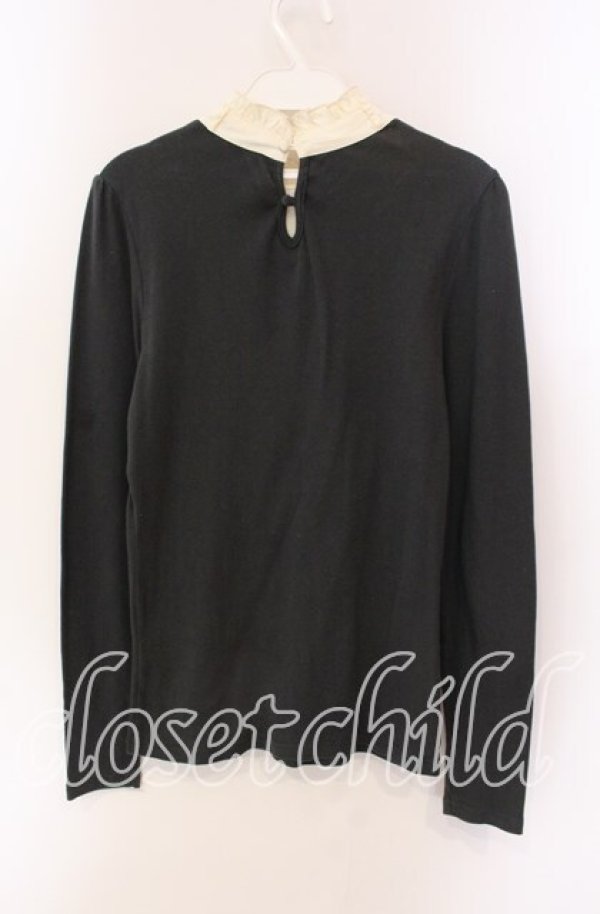 画像2: 【SALE】Fi.n.t / ヨーク切り替えカットソー F グリーン×アイボリー O-25-09-06-061-CA-TO-OW-ZT013 (2)