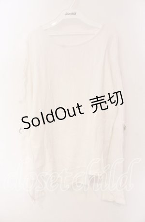 画像: Drug Honey / 肩あきガーゼシャツ  ホワイト O-25-09-06-062-PU-TO-OW-OS