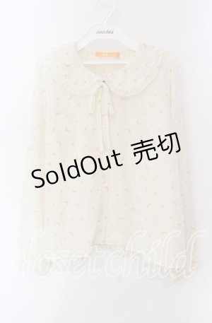 画像: F i.n.t / ムーン＆スターフロッキーブラウス F アイボリー O-25-09-06-067-CA-BL-OW-OS