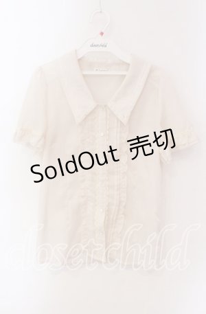 画像: axes femme / フレア袖フリルブラウス M キナリ O-25-09-06-073-AX-TO-OW-OS