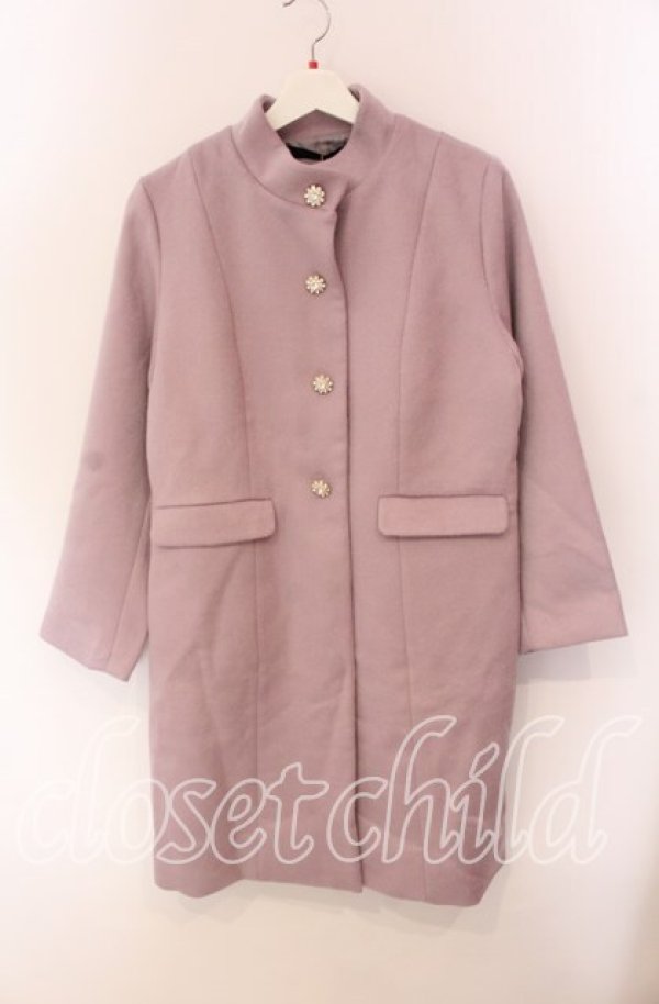 画像1: 【SALE】an another angelus / ビジユー釦スタンドカラーコート F ラベンダー O-25-09-06-081-CA-CO-OW-ZT-C035 (1)
