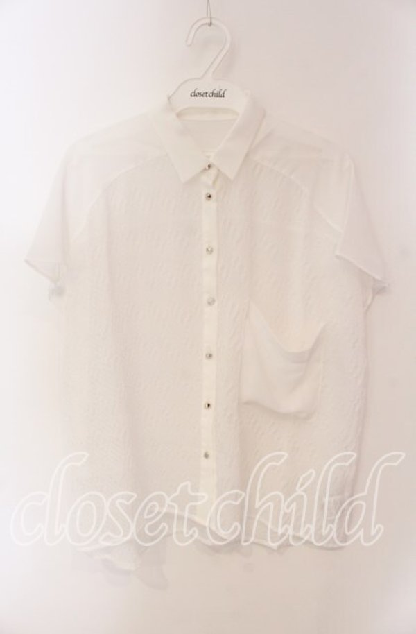 画像1: 【SALE】HEAVEN and Earth / シアーブラウス M ホワイト O-25-09-06-089-PU-BL-OW-ZT318 (1)