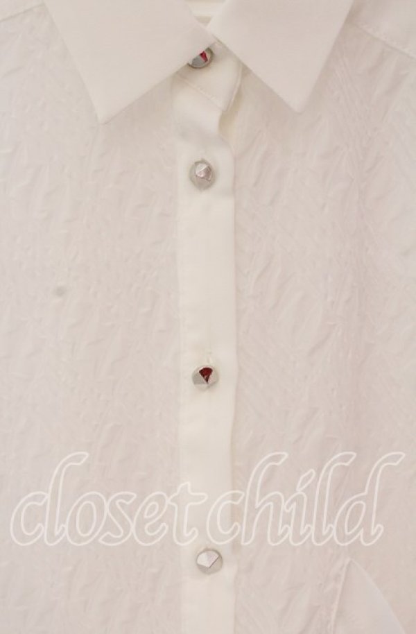 画像2: 【SALE】HEAVEN and Earth / シアーブラウス M ホワイト O-25-09-06-089-PU-BL-OW-ZT318 (2)